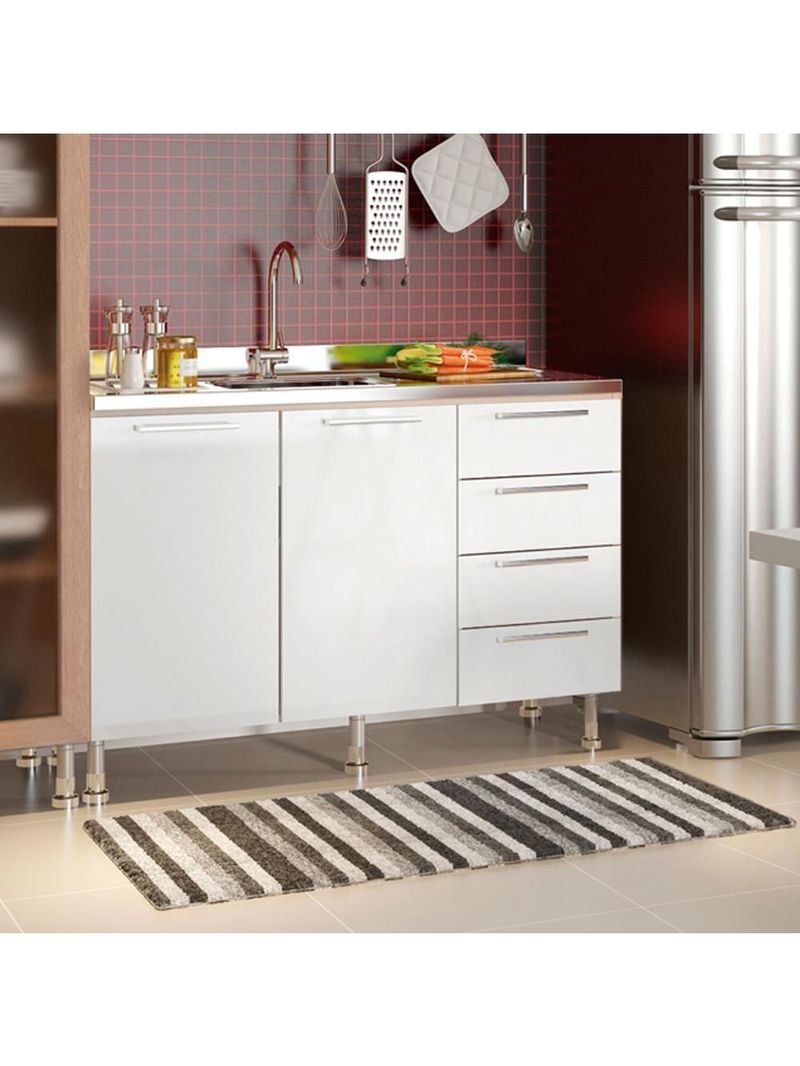 Armario Cozinha Completo Ditália Aspen 4pc S/tampo Cv/br A48