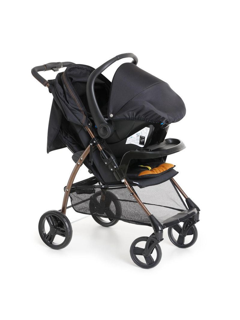 Carrinho de Bebê Galzerano San Remo de 0 meses até 15kg - Preto e Cobre