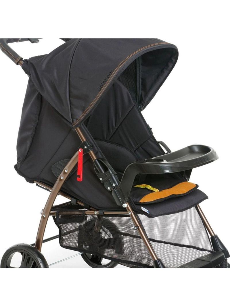 Carrinho de Bebê Galzerano San Remo de 0 meses até 15kg - Preto e Cobre