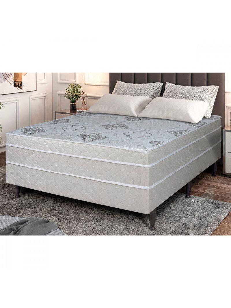 Cama Box Casal Conjugada Golden 138x188x37cm Bege - Hellen