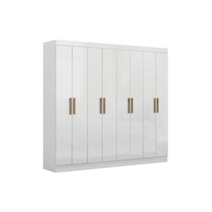 Guarda Roupas Casal 8 Portas 4 Gavetas Prime Maxel – Branco