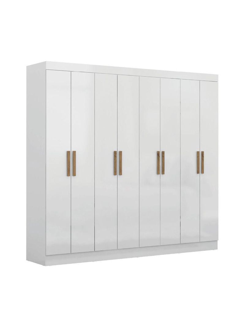 Guarda Roupas Casal 8 Portas 4 Gavetas Prime Maxel – Branco