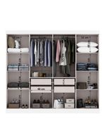 Guarda Roupas Casal 8 Portas 4 Gavetas Prime Maxel – Branco
