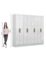 Guarda Roupas Casal 8 Portas 4 Gavetas Prime Maxel – Branco