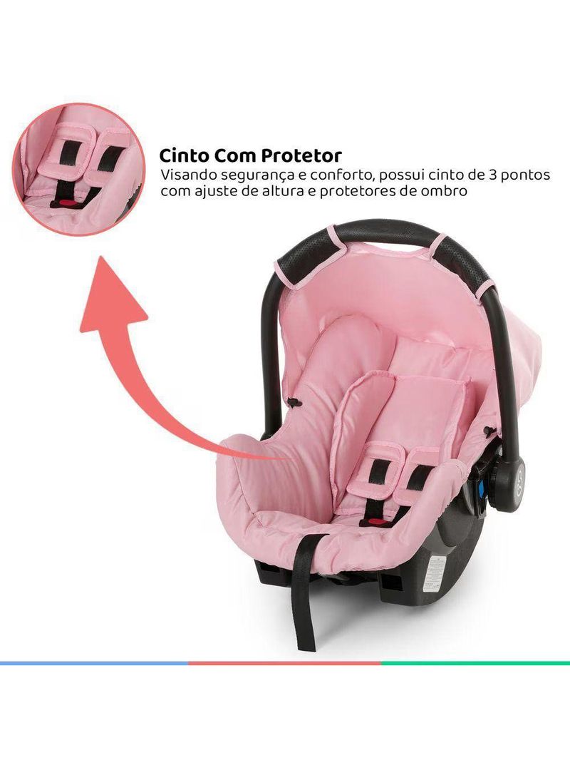 Bebê Conforto Galzerano Grid 8184 de 0 até 13kg - Rosa