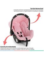 Bebê Conforto Galzerano Grid 8184 de 0 até 13kg - Rosa