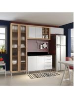 Armario Cozinha Completo Ditália Aspen 4 Pçs Carvalho/br A48