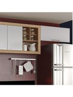 Armario Cozinha Completo Ditália Aspen 4 Pçs Carvalho/br A48