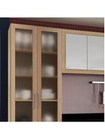 Armario Cozinha Completo Ditália Aspen 4 Pçs Carvalho/br A48