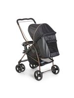 Carrinho de Bebê Galzerano Milano Reversível II 0 Meses Até 15 Kg Preto com Cobre