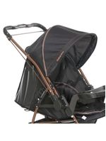 Carrinho de Bebê Galzerano Milano Reversível II 0 Meses Até 15 Kg Preto com Cobre