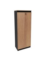 Armário Escritório 2 Portas Multimóveis CR25048 Amêndoa/Preto