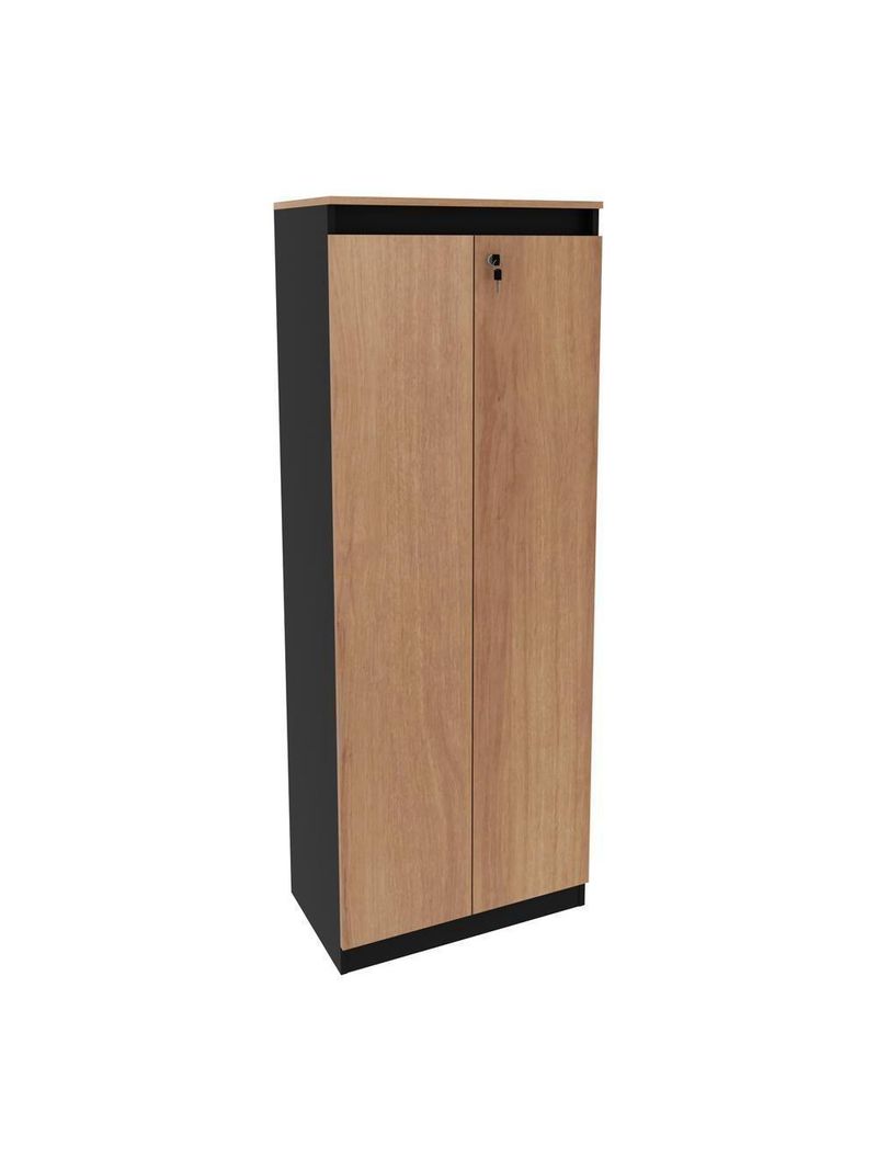 Armário Escritório 2 Portas Multimóveis CR25048 Amêndoa/Preto
