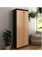 Armário Escritório 2 Portas Multimóveis CR25048 Amêndoa/Preto