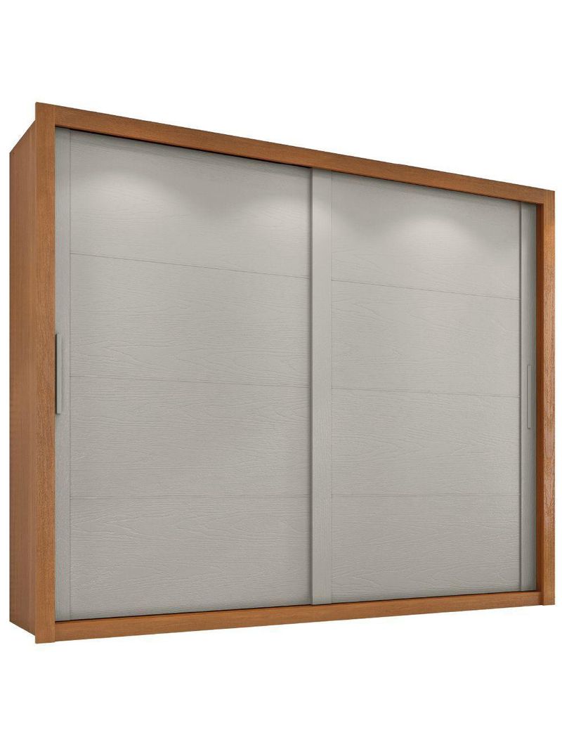 Guarda Roupas Casal 2 Portas de Correr 6 Gavetas Imperador Zanzini Madeir/Off