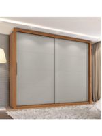 Guarda Roupas Casal 2 Portas de Correr 6 Gavetas Imperador Zanzini Madeir/Off