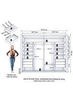 Guarda Roupas Casal 2 Portas de Correr 6 Gavetas Imperador Zanzini Madeir/Off