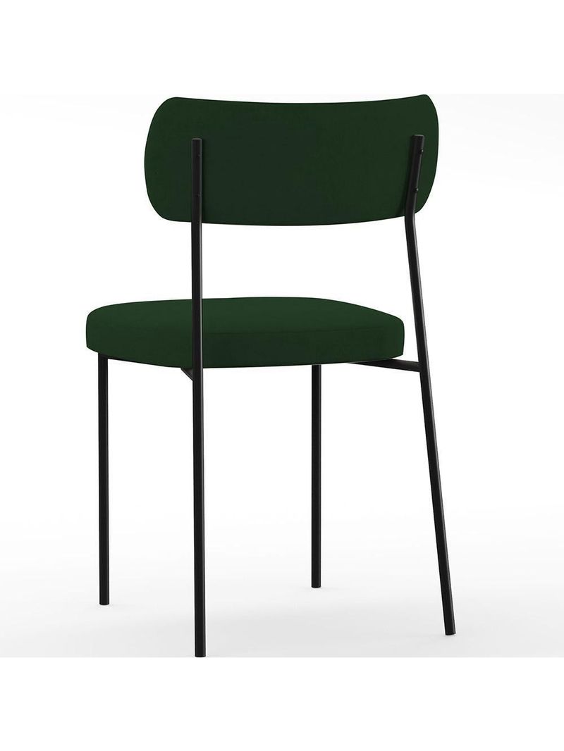 Kit 06 Cadeiras Sala de Jantar L02 Suede Verde Musgo