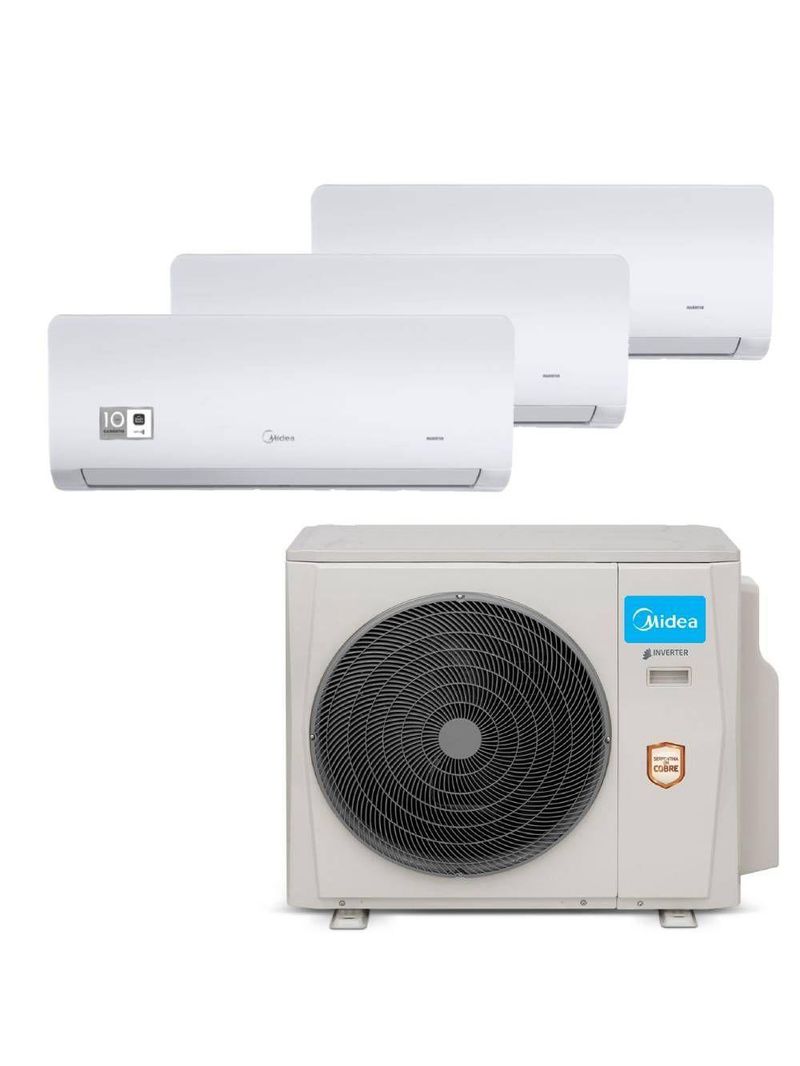 Ar Condicionado Multi Tri Split Midea Xtreme Save 27000 Btu (3x9000) Quente e Frio Inverter 220V