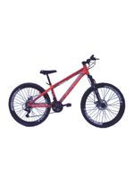 Bicicleta Vikingx Tuff 30 Freeride Aro 26 Freio A Disco Cambios Shimano Laranja Neon