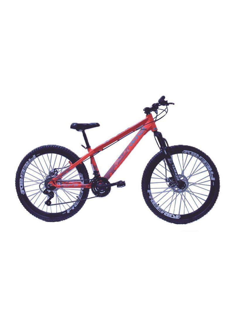 Bicicleta Vikingx Tuff 30 Freeride Aro 26 Freio A Disco Cambios Shimano Laranja Neon
