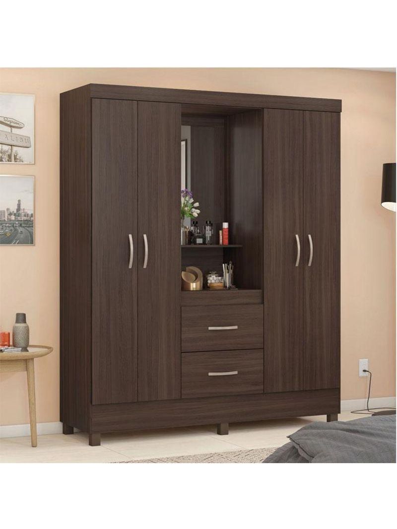 Guarda Roupa Casal Capelinha Lord Café - Demóbile