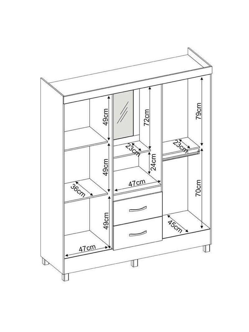 Guarda Roupa Casal Capelinha Lord Café - Demóbile
