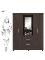 Guarda Roupa Casal Capelinha Lord Café - Demóbile