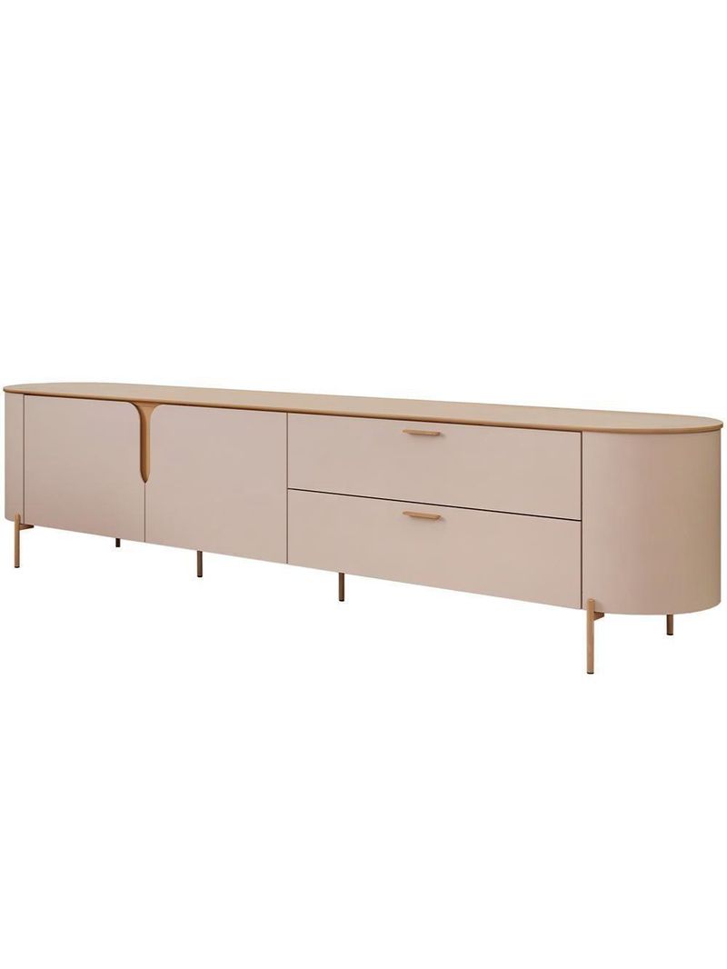 Rack Para Sala de Estar 75 Pol Orgânico Dion D05 Off White - Lyam Decor