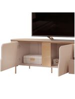 Rack Para Sala de Estar 75 Pol Orgânico Dion D05 Off White - Lyam Decor