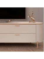 Rack Para Sala de Estar 75 Pol Orgânico Dion D05 Off White - Lyam Decor