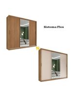 Cômoda London E Guarda Roupa Casal Dalila 32215 Amendola Off White Flex - Demóbile