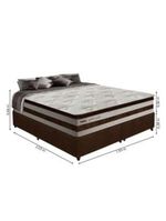 Box + Colchão de Molas Ensacadas Love Story Gazin 1,93m King Branco/Marrom