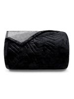 Cobertor Buettner Queen Flannel Plush 100% Poliéster Dupla Face 240mx260m Preto / Metal Escuro