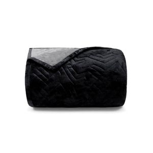 Cobertor Buettner Queen Flannel Plush 100% Poliéster Dupla Face 240mx260m Preto / Metal Escuro