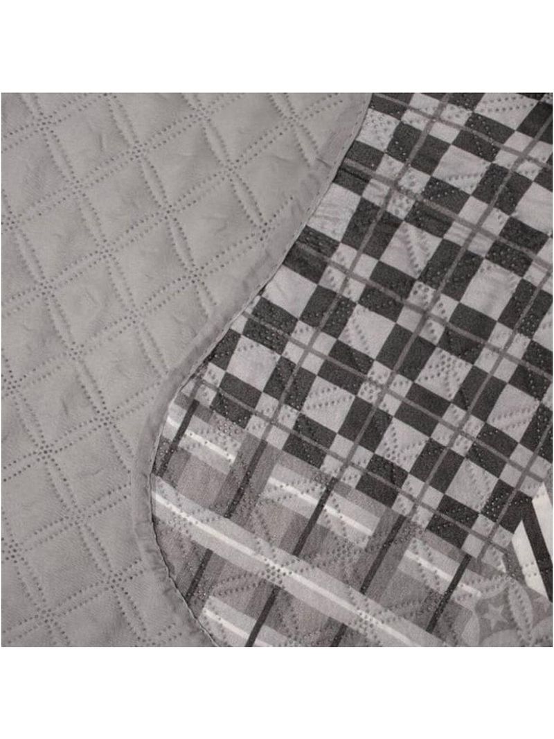 Cobre Leito Buettner Solteiro Microfibra Renove Estampado Áustria 2 Peças – Cinza