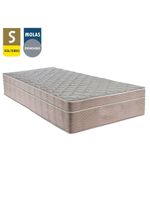 Cama Box Baú Suede Solteiro + Colchão SerenePrime Molas Ensacadas 88x188x69cm Cor: Preto