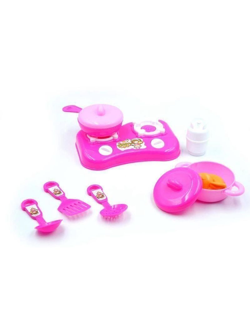 Kit Cozinha Fogao Panela Infantil Utensilios Talheres E Acessorios Rosa Meninas