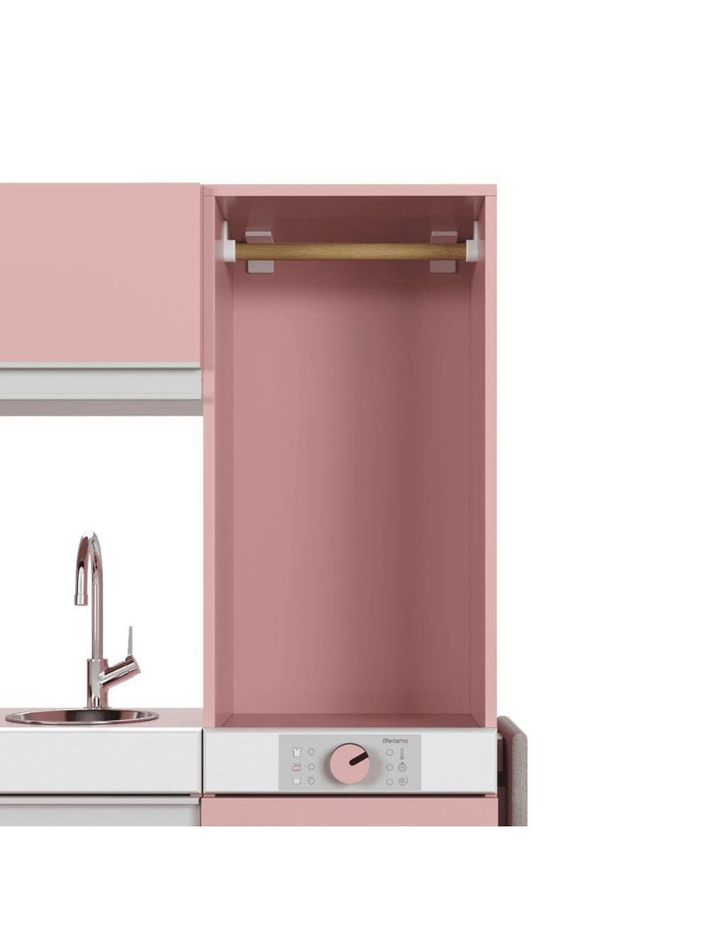 Cozinha Infantil Luli C/ Refrigerador, Fogão, Micro-ondas, Máq Lavar/tabua Passar Rose