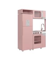 Cozinha Infantil Luli C/ Refrigerador, Fogão, Micro-ondas, Máq Lavar/tabua Passar Rose