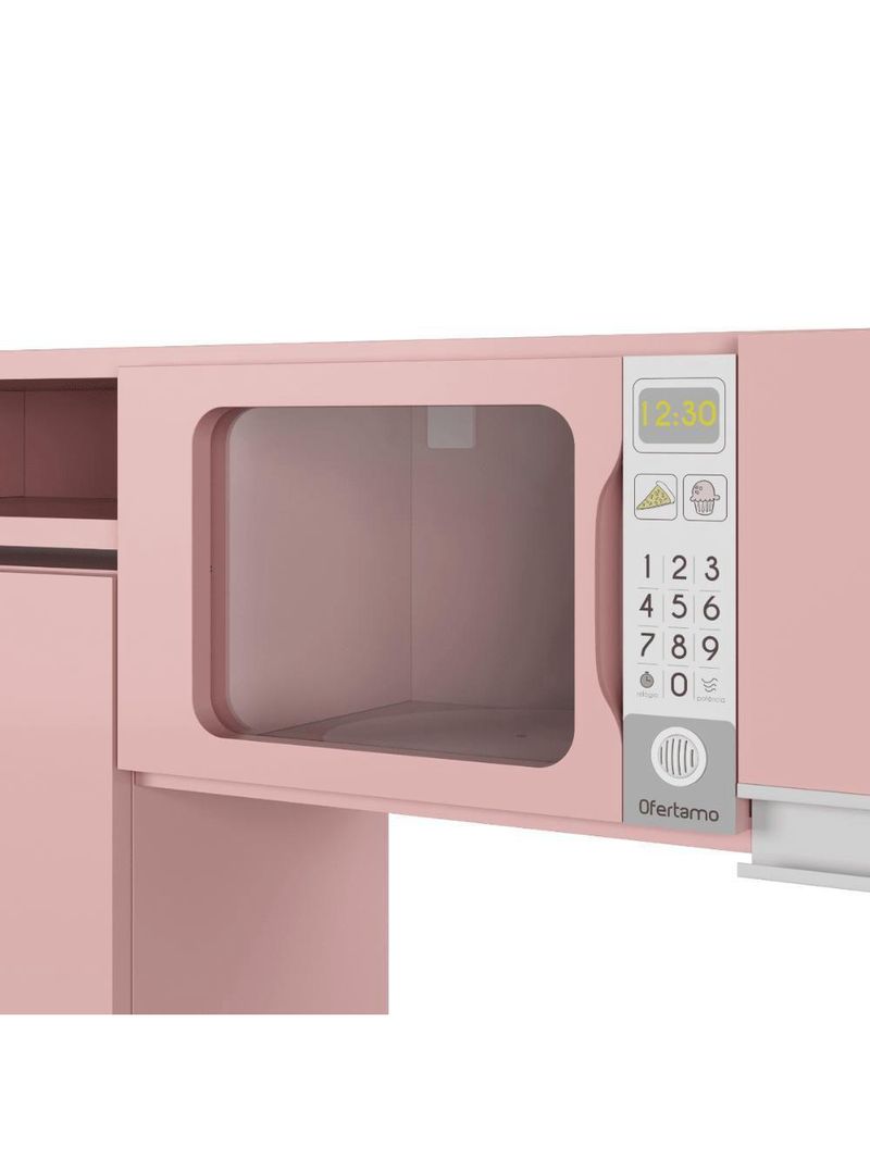 Cozinha Infantil Luli C/ Refrigerador, Fogão, Micro-ondas, Máq Lavar/tabua Passar Rose