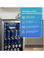 Cervejeira Expositor Vertical HQ Vidro Duplo 100 Litros Inox HQ-100CEVPV 220V