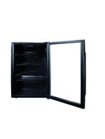 Cervejeira Expositor Vertical HQ Vidro Duplo 125 Litros Preta E Inox HQ-125CEVPV 220V