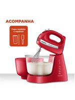 Batedeira Mondial Bella Massa Inox B-55-R – 127V – Vermelho/Inox