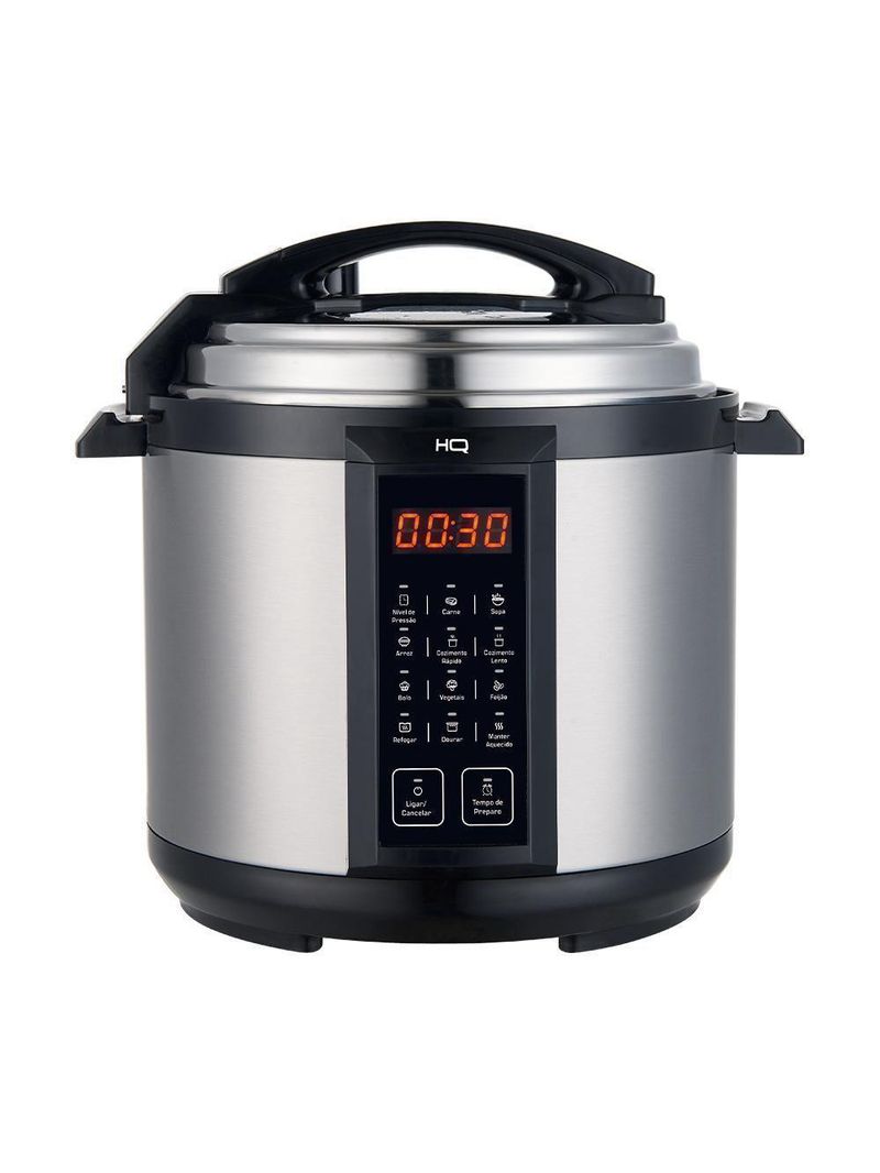 Panela De Pressão Elétrica Multifuncional Digital HQ 6L Inox HQ-Y6DI 110V