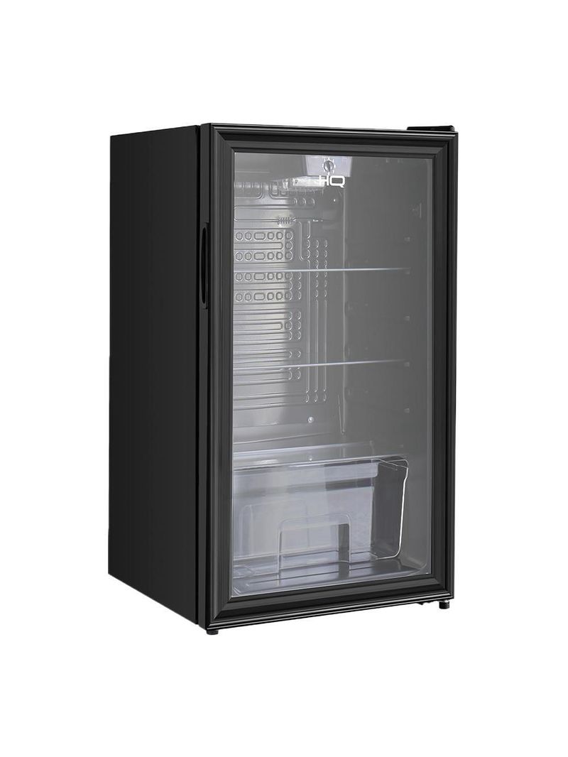 Frigobar Expositor Vertical HQ Vidro Duplo 95 Litros Preto HQ-95FBPV 220V