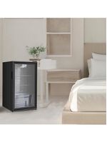 Frigobar Expositor Vertical HQ Vidro Duplo 95 Litros Preto HQ-95FBPV 220V
