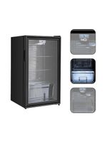 Frigobar Expositor Vertical HQ Vidro Duplo 95 Litros Preto HQ-95FBPV 220V