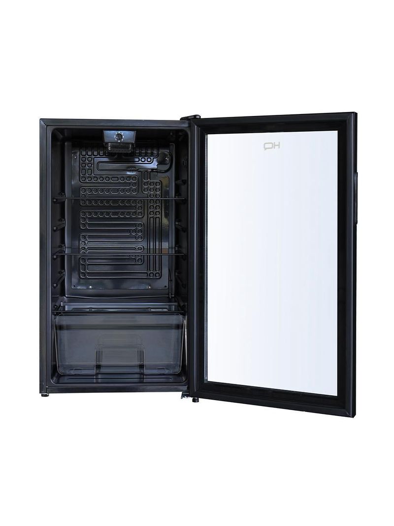 Frigobar Expositor Vertical HQ Vidro Duplo 95 Litros Preto HQ-95FBPV 220V