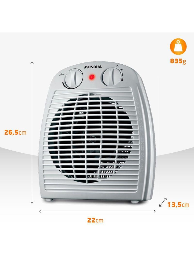 Aquecedor de Ar Mondial A-08 Cinza 127V